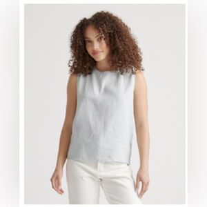Like New Quince European Linen Tank Sea Mist Women's Medium
